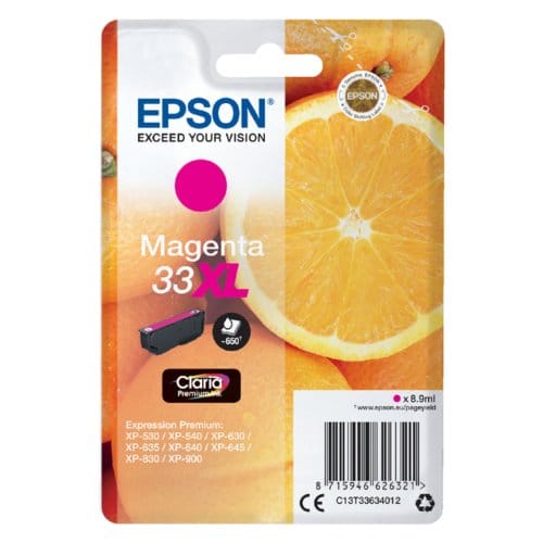 EPSON Cartouche d'encre T3363 XL Magenta - Oranges (C13T33634012)