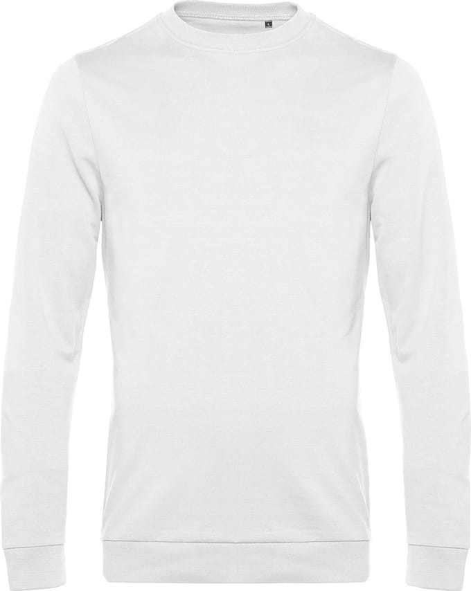 Sweater 'French Terry' B&C Collectie maat M Wit