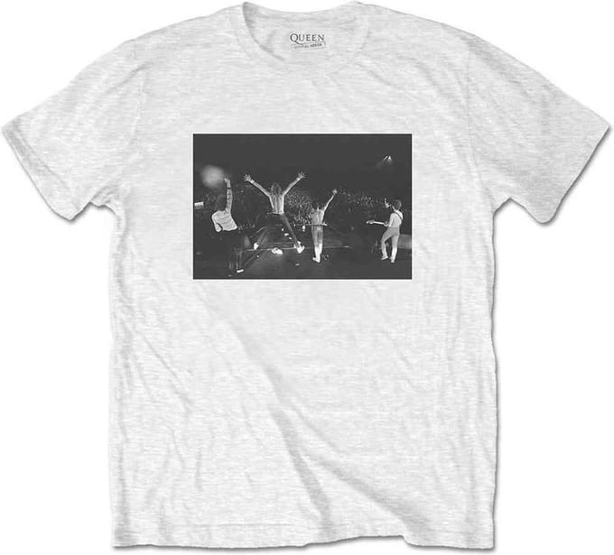 Queen - Crowd Shot Heren T-shirt - M - Wit