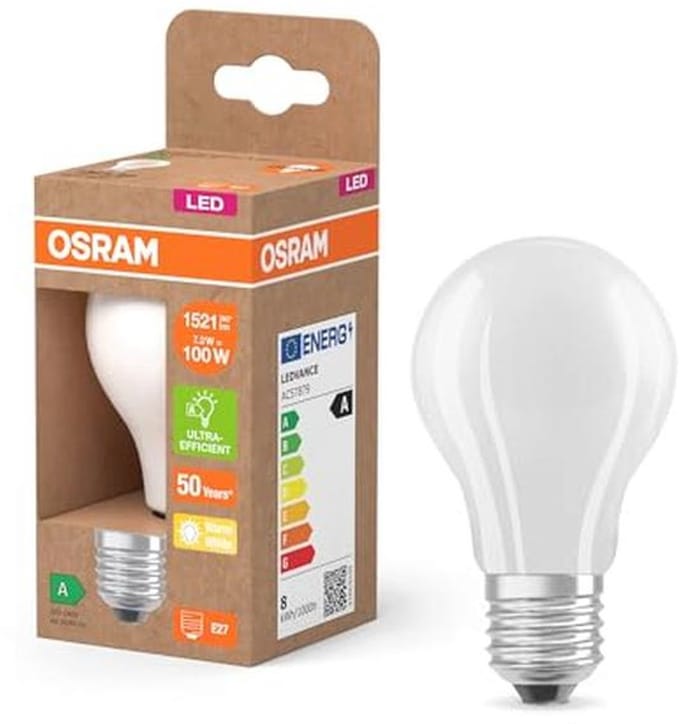 LED Lamp A 100 - Klassieke Bolvorm, Warm Wit Licht, E27 Fitting, 7,2 W, 1521 Lumen