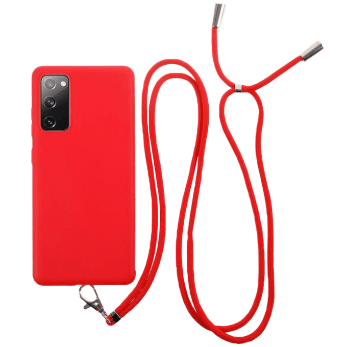 Mocaa Samsung Galaxy S20 FE Telefoonhoesje met Koord Rood