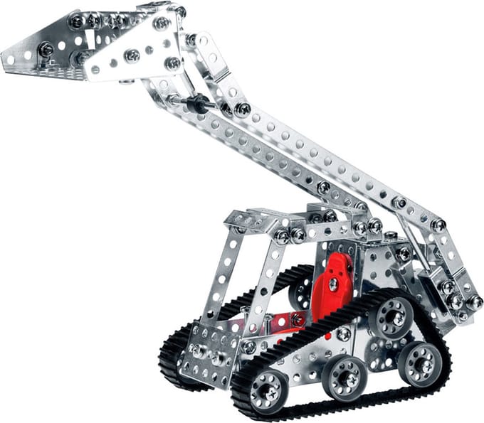 Eitech® Bouwdoos – Compactlader met Rupsbanden – 365-delig – Metalen Bouwpakket met Gereedschap – Constructiespeelgoed – Vanaf 8 Jaar