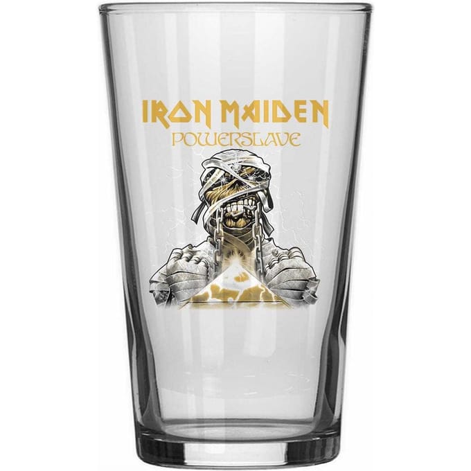 Iron Maiden Bierglas - Powerslave - voor Geen - transparant