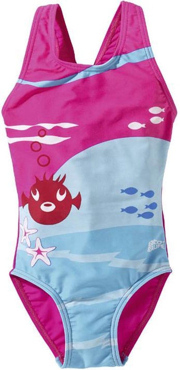 BECO-SEALIFE badpak - SPF 50+ - blauw/roze - maat 86
