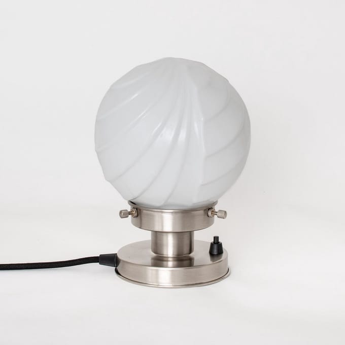 Tafellamp Swingbulb 20's Matnikkel - Art Deco Trade