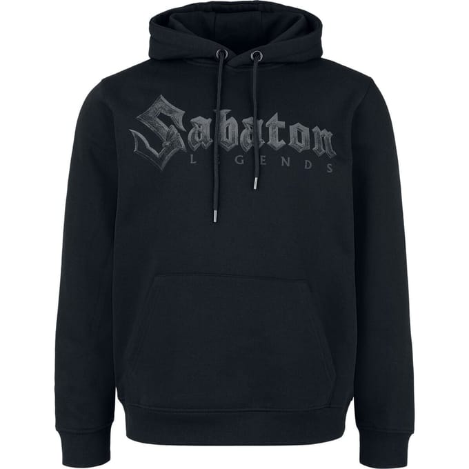 Sabaton Trui met capuchon - Black Logo - S tot M - voor Mannen - zwart