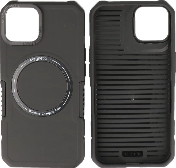 iPhone 11 Pro Max MagSafe Hoesje - Shockproof Back Cover - Zwart