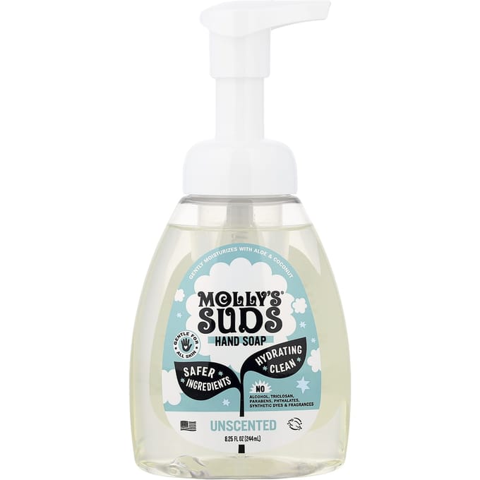 Molly's Suds, Handzeep, Ongeparfumeerd, 244ml (8,25 vloeibare ounces) white