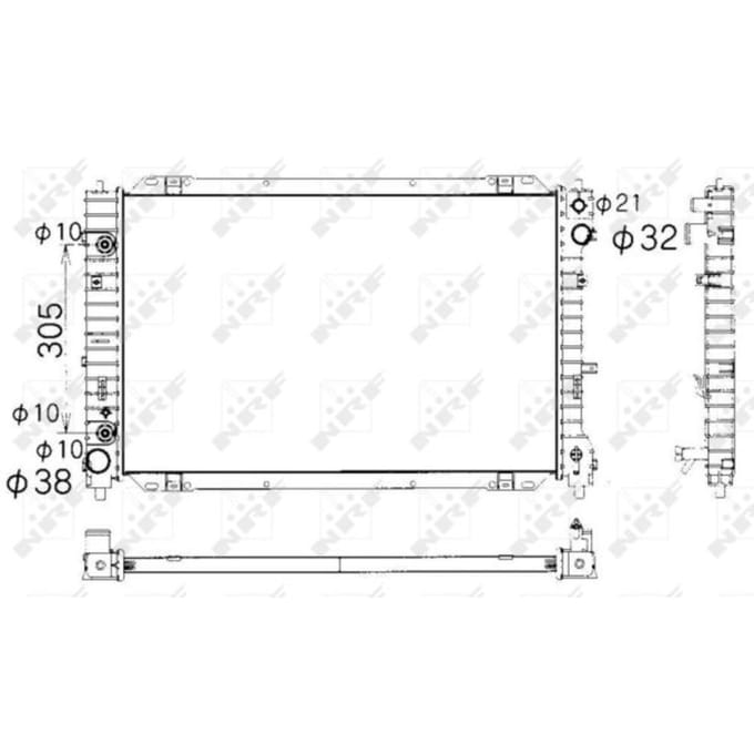 Radiator, motorkoeling NRF 53377