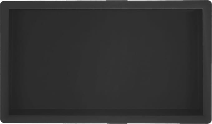 Wiesbaden - Sunk Inbouwnis - 30 x 60 x 7 cm - Mat Zwart