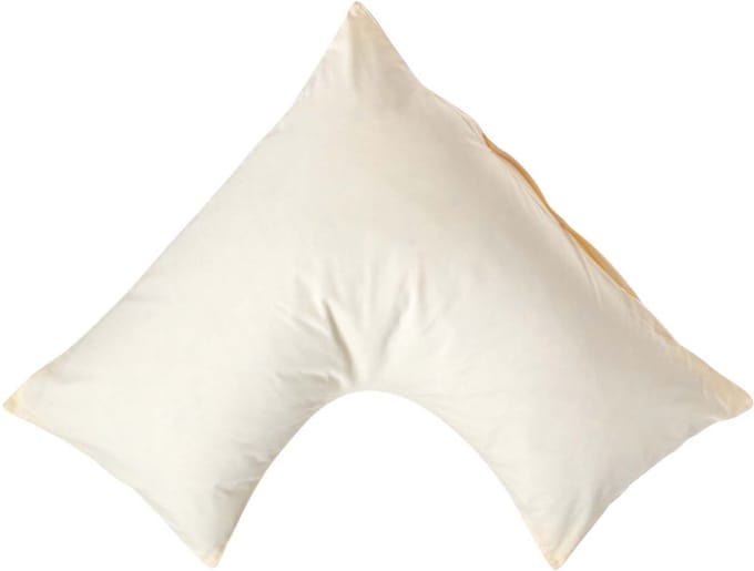Homescapes Percale Katoen V-Kussensloop - Crème - 100% Egyptisch Katoen - 200TC - 38 x 76 cm