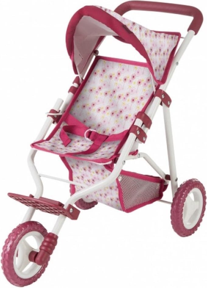 Gotz Poppenwagen Buggy - Met mandje - Afneembare en wasbare overtrek