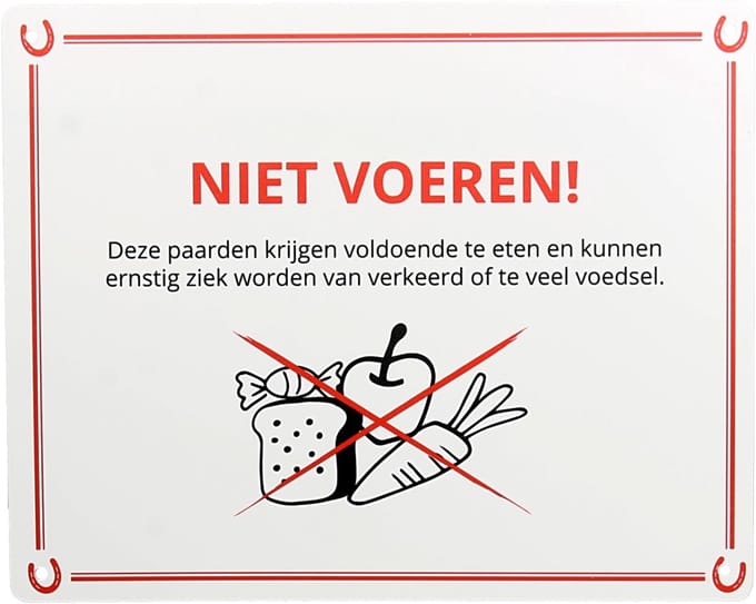 Epplejeck Weidebord Niet Voeren