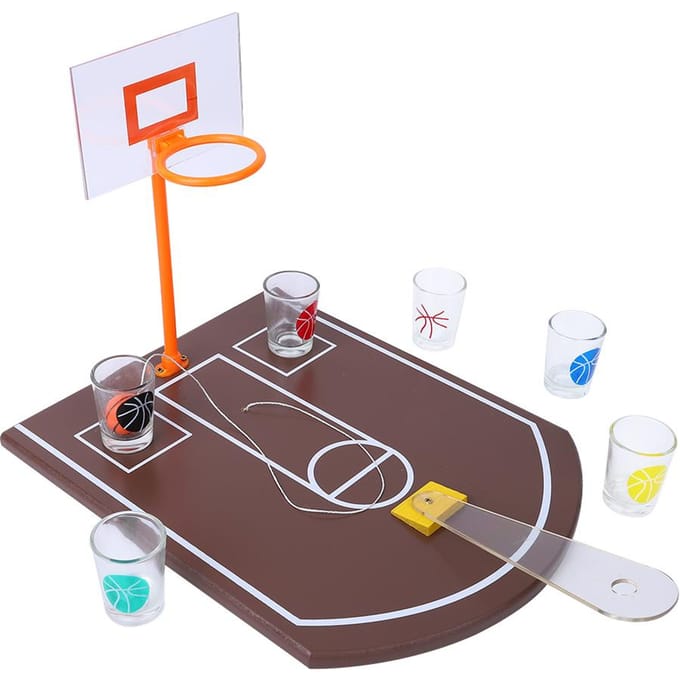 Acryl Tafelbasketbal Drinkspel Mini Innovatief Bordspel voor Bar Feest Entertainment white