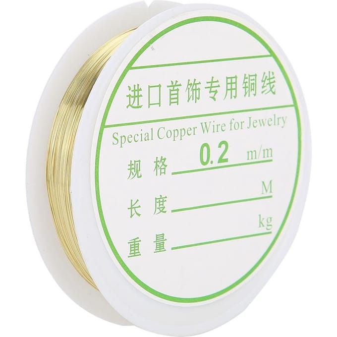 DIY Kralen String Sieraden Accessoires Nail Art Manicure Metaal Koperdraad Draad(Goud) beige