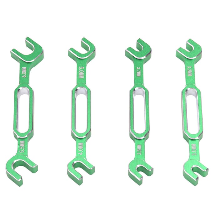 4PCS RC Spanner 3.0 3.2 3.5 3.7 4.0 5.0 5.5 6.0mm Aluminiumlegering Spanner Kogel rood