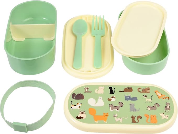 Rex London- Bento -lunch box - nine lives cat