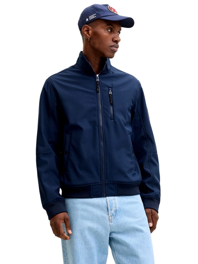 Regular fit bomberjack met opstaande kraag model 'Parker'