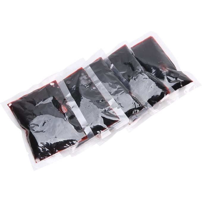 Lot de 5 sachets de sang de 20 ml pour Halloween, accessoires de déguisement, de faux sang, de cosplay, de décoration de fête gray