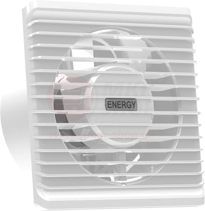Badkamerafzuiger met Vochtsensor en Timer - Stille Wandventilator voor Badkamer en Keuken - Ø 100 mm