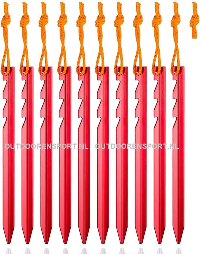Lichtgewicht Y Haring 18cm Rood Met Kartel 10 stuks 13 gram per stuk