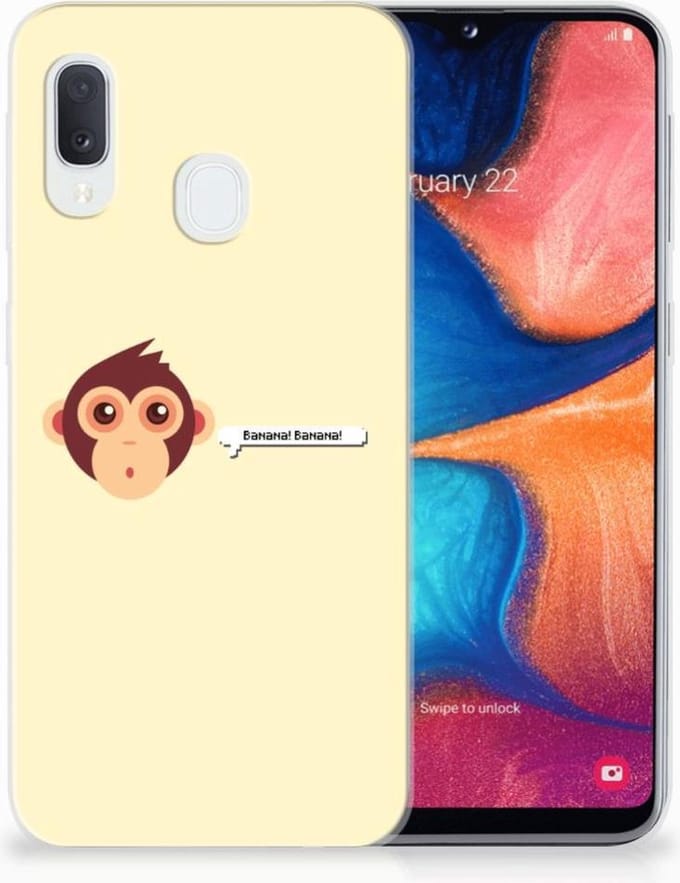 TPU Hoesje voor Samsung Galaxy A20e Telefoonhoesje met Naam Monkey