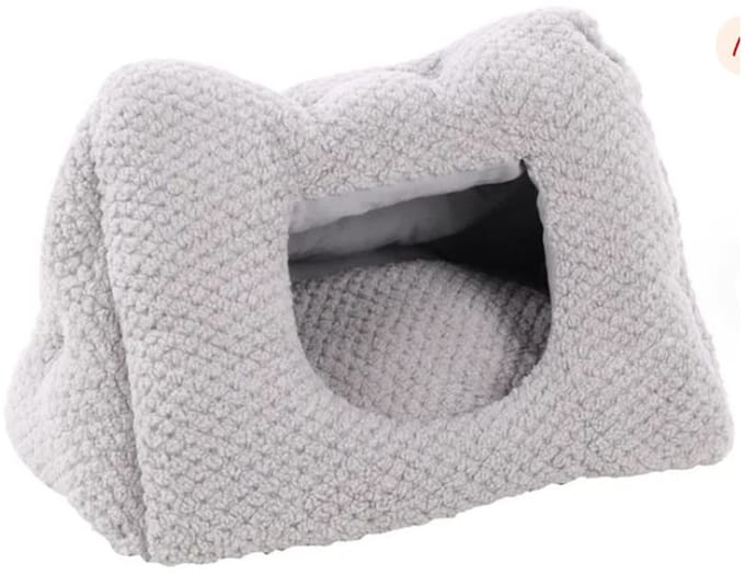 Slaapplaats Jacquard Driehoek Grijs 50x35x34cm