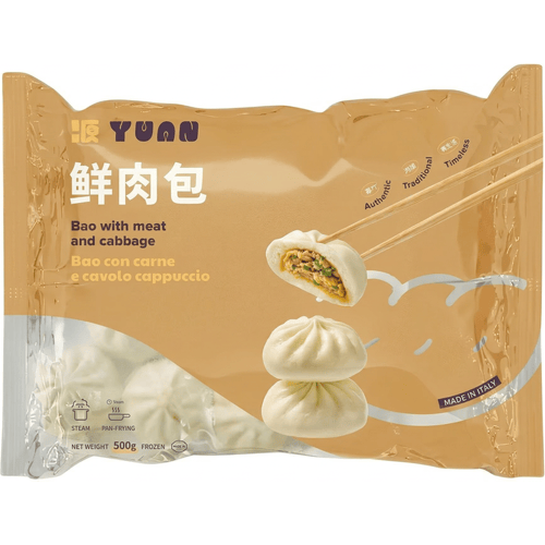 Yuan knoedels in goudstaafvorm met vlees en kool 500 g
