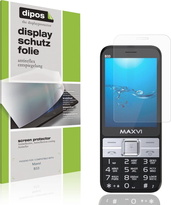 dipos – 4x Matte Beschermfolie geschikt voor Maxvi B33 | Krasbestendige & antireflecterende Screenprotector Ultra-Thin