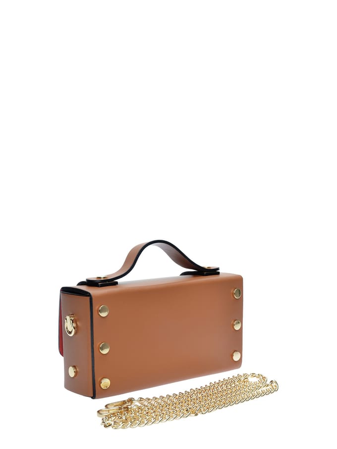 Isabella Rhea Brown Rundleer Tas