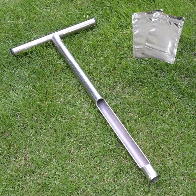 Grondsonde - Bodemtester - Bodem Analyse - Met T-handvat - 50 cm - Zilverkleurig