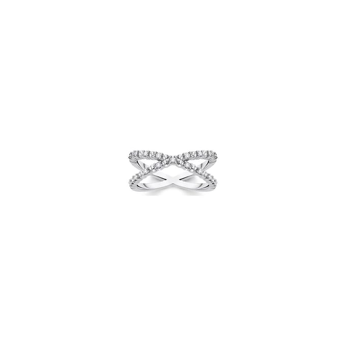 Thomas Sabo Dames-Damesring 925 Zilver 17 Zirkonia 52 Zilver 32017876