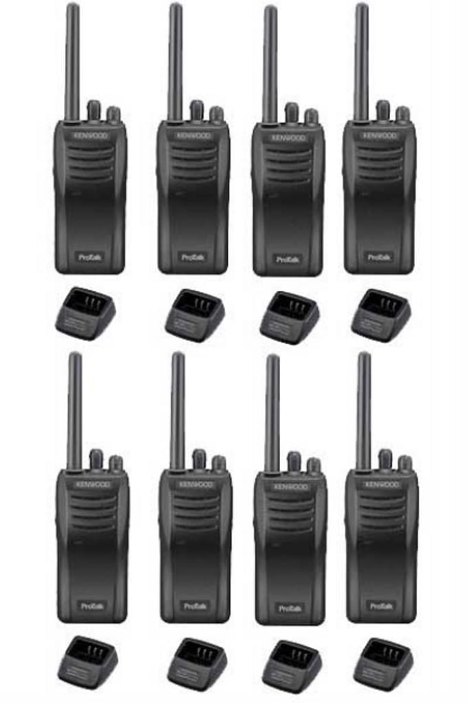 Set van 8 stuks Kenwood TK-3501 PMR446 met tafelladers