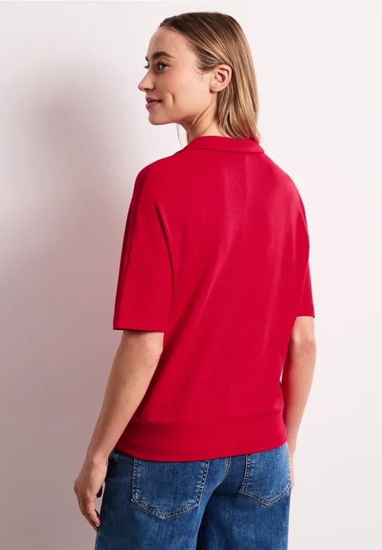 Poloshirt met elastische tailleband