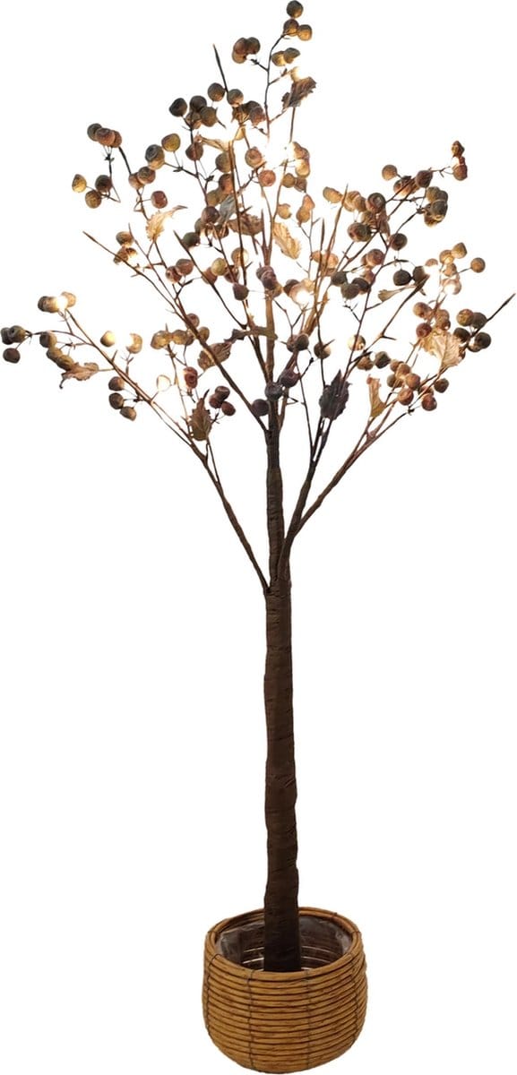 Dekoratief | Decoratieboom 'Brown Blush', 48 LED, 137cm | A245017