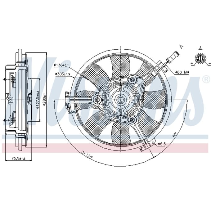 Koelventilatorwiel, motorkoeling NISSENS 85691