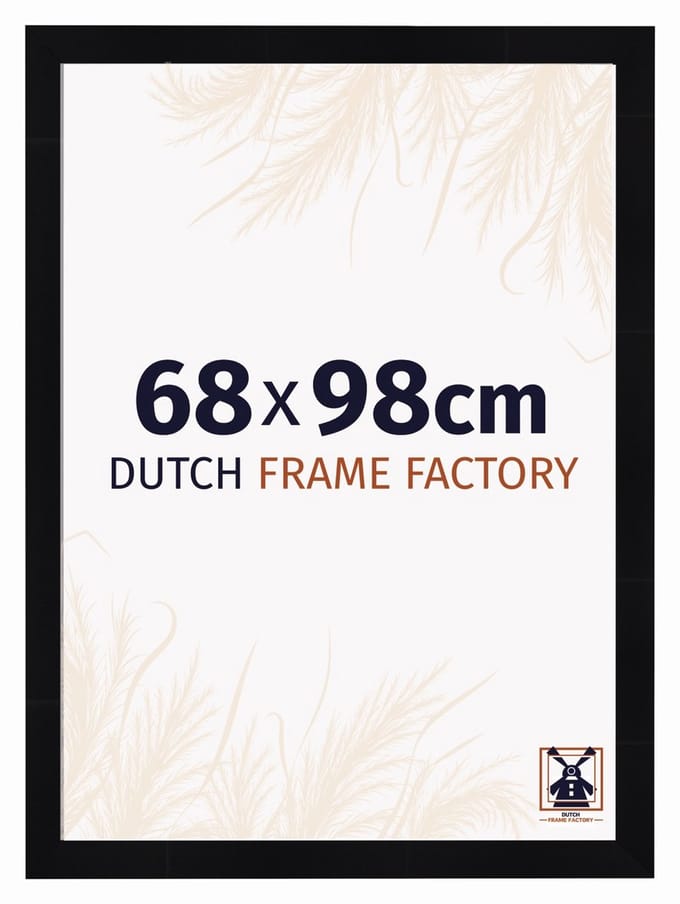 Fotolijst 68x98 cm - MDF - Zwart Hoogglans - Praag