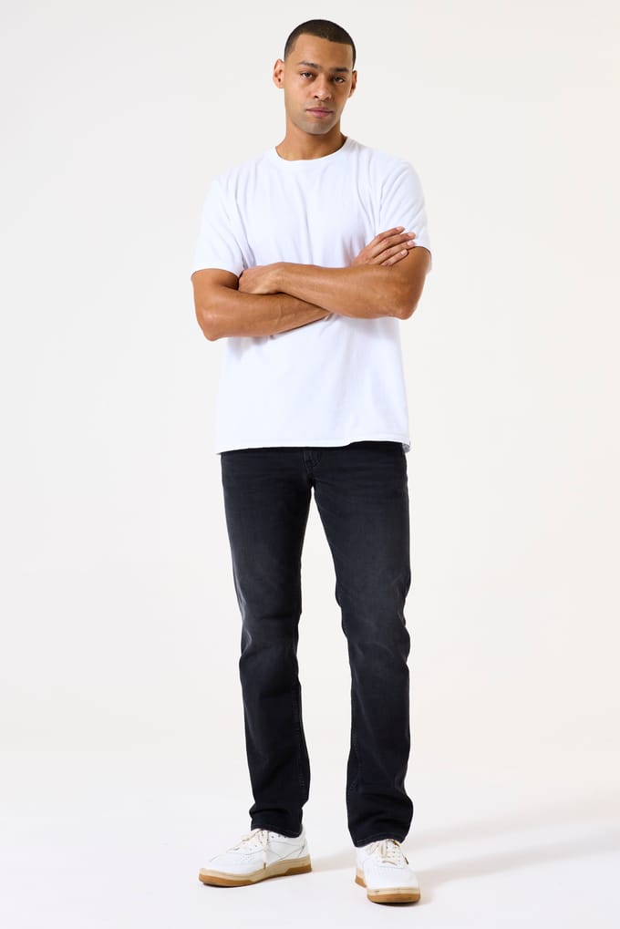 GARCIA Rocko Heren Straight Fit Jeans Zwart