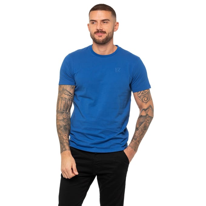 Enzo | Heren Crew Neck T-shirt - Blauw