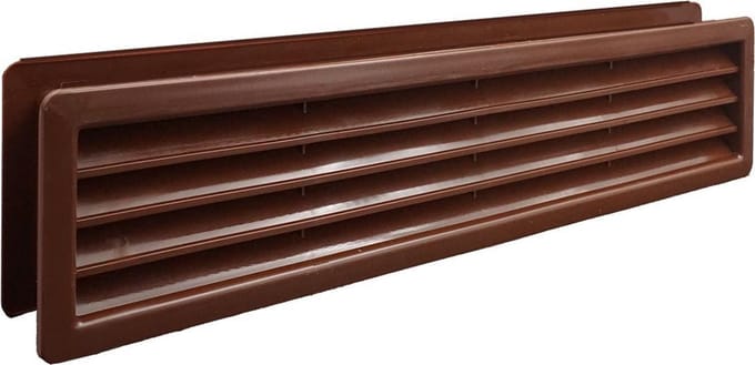 Weha Deurventilatierooster 439x94mm, kunststof bruin