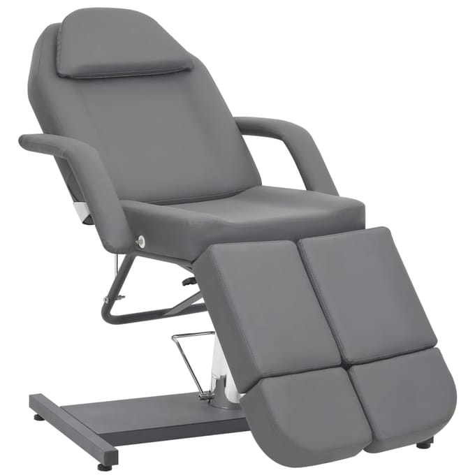 vidaXL - Behandelstoel - 180x62x78 - cm - kunstleer - grijs