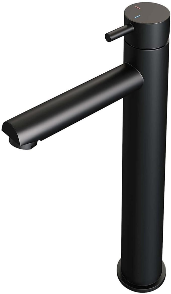 Brauer Black Edition Verhoogde Opbouw Wastafelmengkraan Model B Mat Zwart
