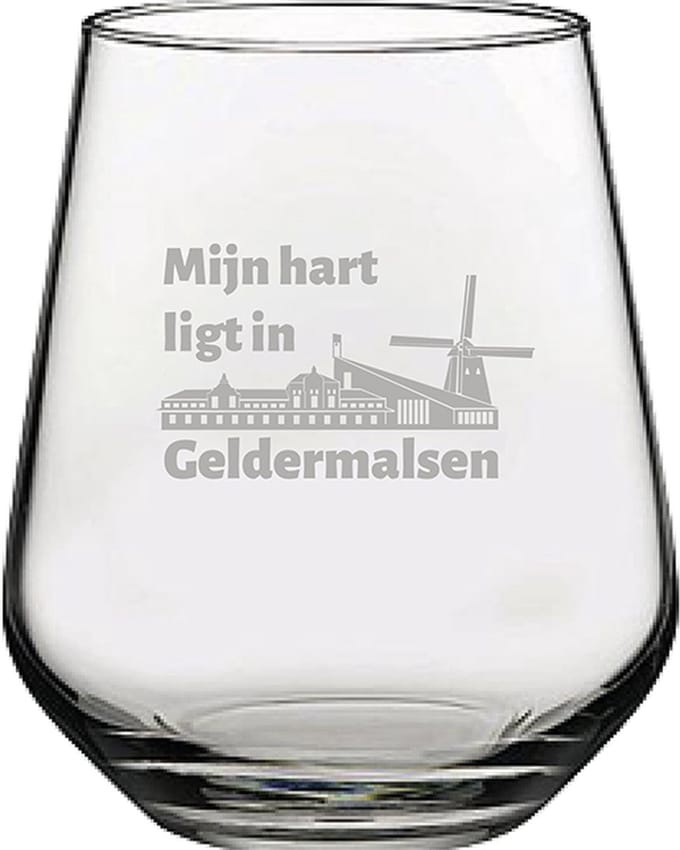 Gegraveerde Drinkglas 42,5cl Geldermalsen
