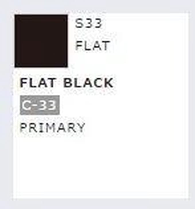 Gunze S-033 - Mr. Color Spray 100 ml Flat Black - Spuitbus voor Plastic Modelbouw