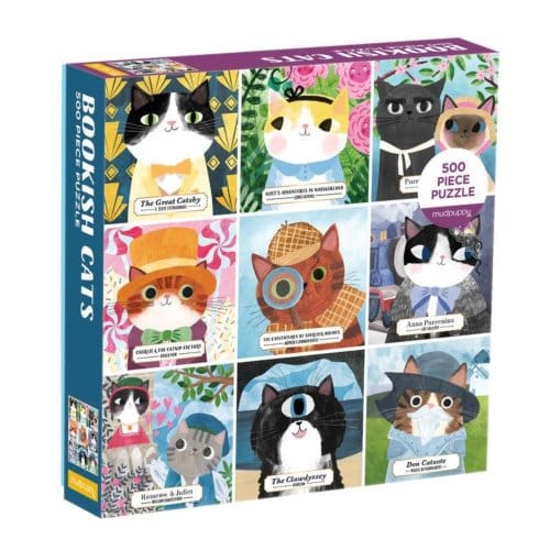 Bookish Cats 500 Piece Family Puzzle - Mudpuppy