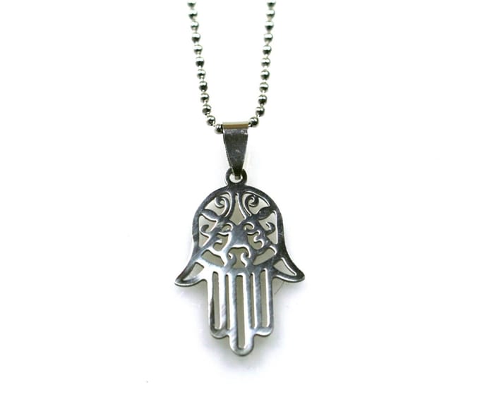 IbizaMen KIDS - Jongens - ketting - ballchain - RVS - hamsa handje