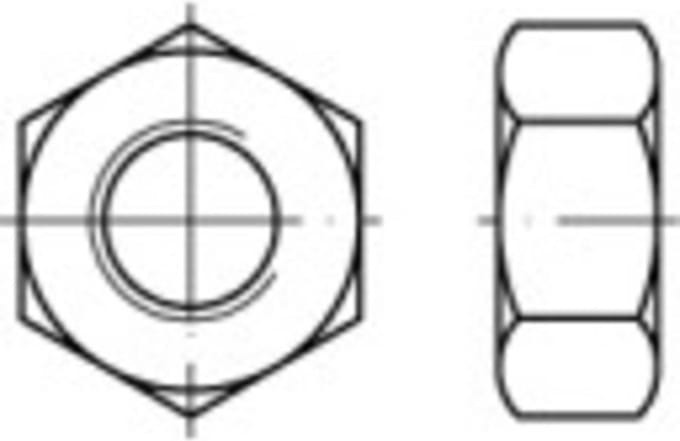 TOOLCRAFT TO-5449983 Zeskantmoeren M8 DIN 934 100 stuk(s)