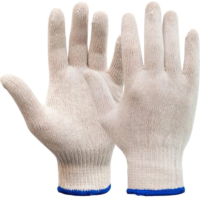 OXXA - Interlock werkhandschoenen - Katoen / Polyester - Maat 9 (L) - 12 paar