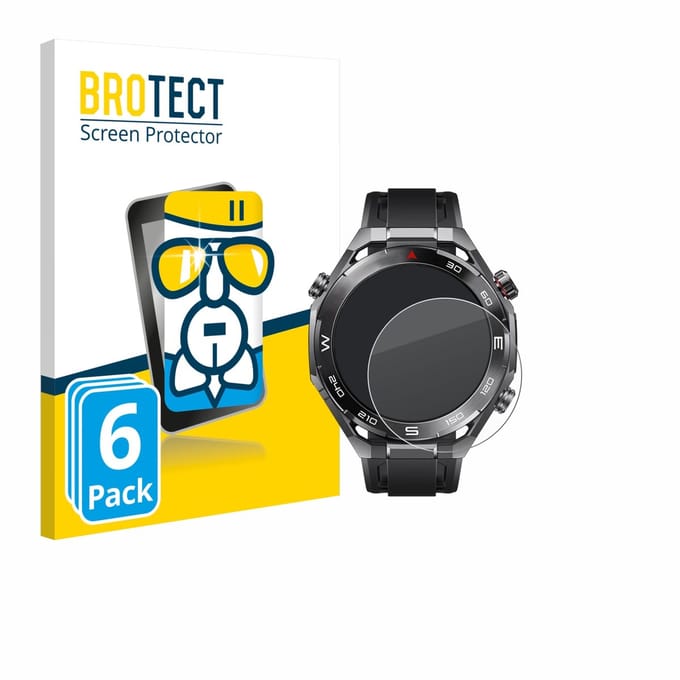 Screenprotector 6 Stuks voor Huawei Watch Ultimate 2 Black Beschermglas transparant