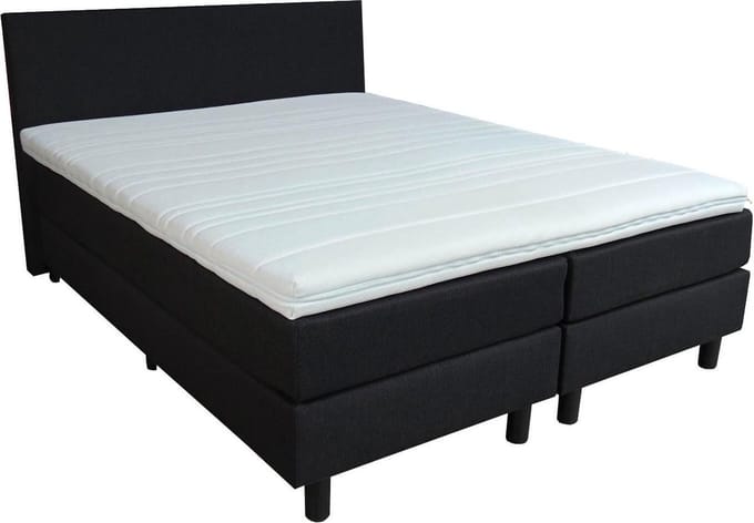 Slaaploods.nl Praag - Boxspring inclusief matras - 180x210 cm - Zwart